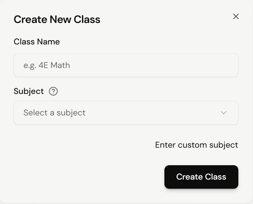 Create Class