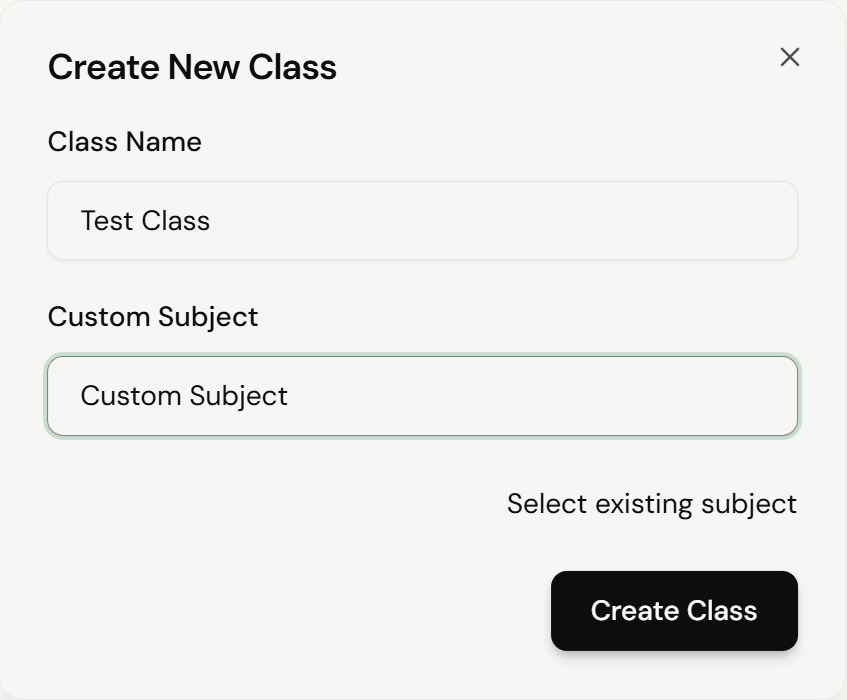 Custom Subject